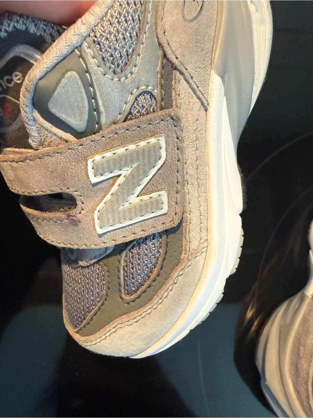 New Balance Kids Gray Velcro Athletic Sneakers